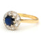 Bague 53 Bague à entourage en or jaune et blanc 18k, saphir et diamants 58 Facettes EE8563BA34EE40D6BFFF145C5731449E