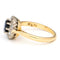 Bague 53 Bague à entourage en or jaune et blanc 18k, saphir et diamants 58 Facettes EE8563BA34EE40D6BFFF145C5731449E