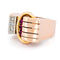 Bague 54.5 Bague tank rétro en or 14k, rubis et diamants 58 Facettes AE57BAE41CA344DDBF1C217207860792