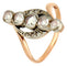 Bague 52 Bague croisée en or jaune 14k et platine, diamants taille rose 58 Facettes C3C8A6E2724240659F1268E9F0F09A1A