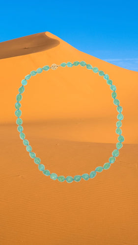 Collier Collier de perles de turquoise en or jaune 18 carats 58 Facettes C169