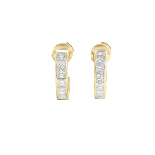 Boucles d'oreilles Boucles d'oreilles créoles en or jaune et diamants 58 Facettes OC-66300085
