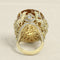 Bague 52 Bague Cerfs-Fleurs en or jaune 18 carats, citrine et diamants 58 Facettes OC-61H00028