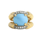 Bague 44 Bague 1950 en or jaune, pierre bleue et diamants 58 Facettes OC-61H00027