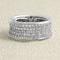 Bague 54 Alliance tour complet - Bague en or blanc et diamants 58 Facettes OC-61E00505