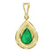 Pendentif Pendentif poire en or jaune, émeraude et diamants 58 Facettes OC-64700215