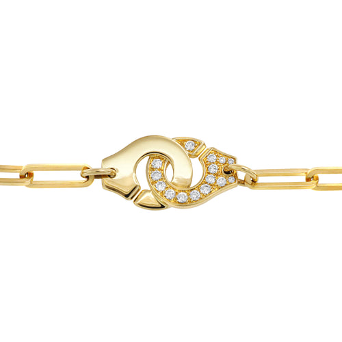 Bracelet dinh van Menottes - Bracelet R12 en or jaune et diamants 58 Facettes OC-62000272