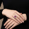 Bague 50 Bague en or gris, rubis birman et diamants 58 Facettes OC-61600017