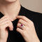 Bague 50 Bague en or gris, rubis birman et diamants 58 Facettes OC-61600017