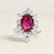 Bague 50 Bague en or gris, rubis birman et diamants 58 Facettes OC-61600017