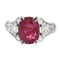 Bague Bague en or gris, rubis non chauffé et diamants 58 Facettes OC-61200080