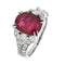 Bague Bague en or gris, rubis non chauffé et diamants 58 Facettes OC-61200080