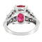 Bague Bague en or gris, rubis non chauffé et diamants 58 Facettes OC-61200080