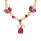 Collier Collier - Collier rubis et diamants en or jaune 58 Facettes OC-63700135