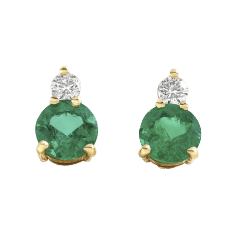 Boucles d'oreilles Boucles d'oreilles en or jaune, émeraudes et diamants 58 Facettes OC-66300077