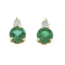 Boucles d'oreilles Boucles d'oreilles en or jaune, émeraudes et diamants 58 Facettes OC-66300077