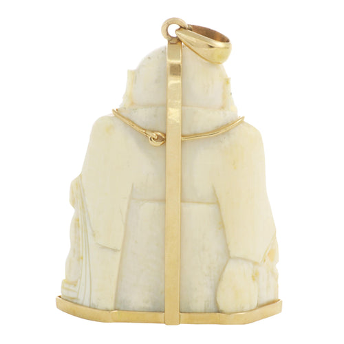 Pendentif Pendentif Bouddha Ivoire et Monture Or Jaune 58 Facettes OC-64700205