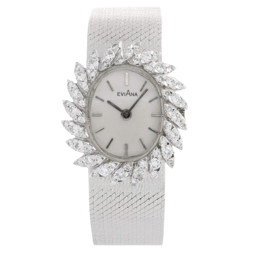 Montre Eviana - Montre en or gris 750/1000 diamant 58 Facettes 68801853