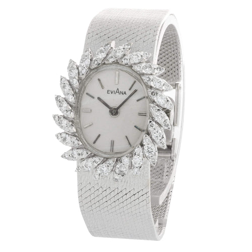 Montre Eviana - Montre en or gris 750/1000 diamant 58 Facettes 68801853