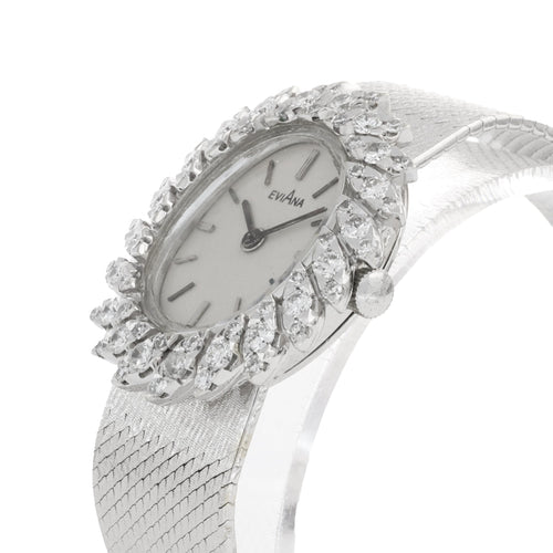 Montre Eviana - Montre en or gris 750/1000 diamant 58 Facettes 68801853