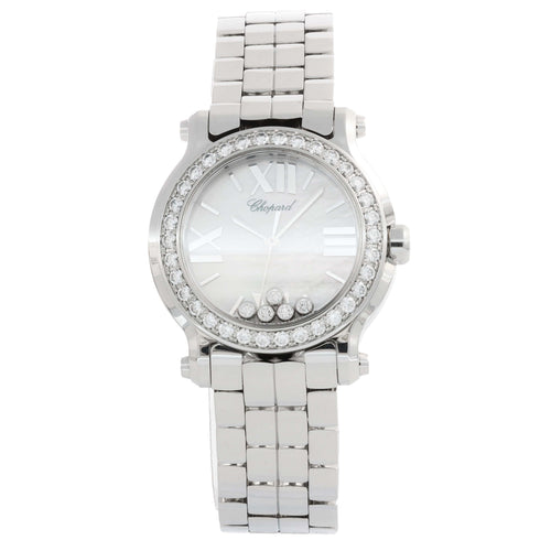 Montre Chopard Happy Sport - Montre Mini en acier inoxydable et diamants 58 Facettes 68801852