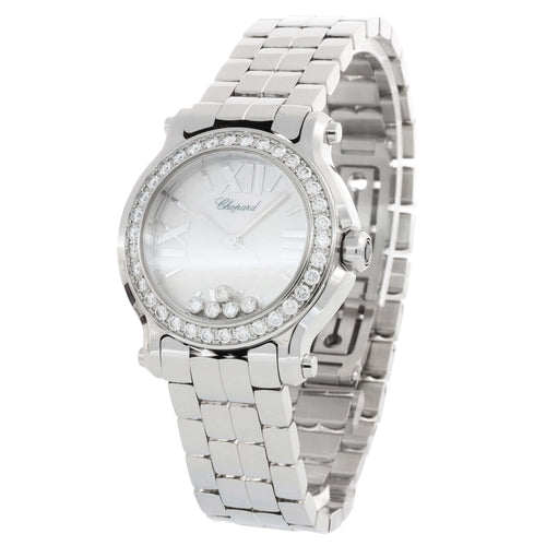 Montre Chopard Happy Sport - Montre Mini en acier inoxydable et diamants 58 Facettes 68801852