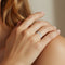 Bague 48 Alliance - Bague en or gris et diamants 58 Facettes 61E00492