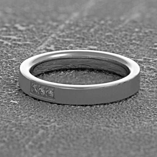 Bague 48 Alliance - Bague en or gris et diamants 58 Facettes 61E00492