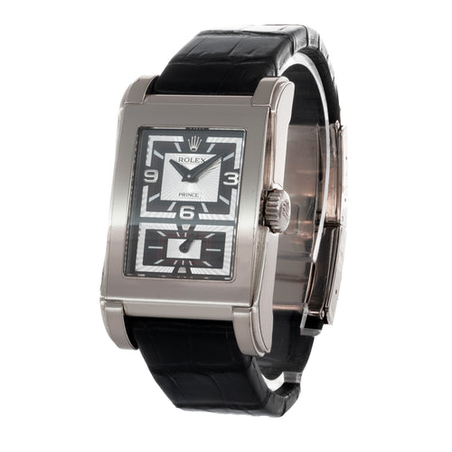 Montre Rolex Cellini Prince - Montre rectangulaire en or blanc 58 Facettes 68801834