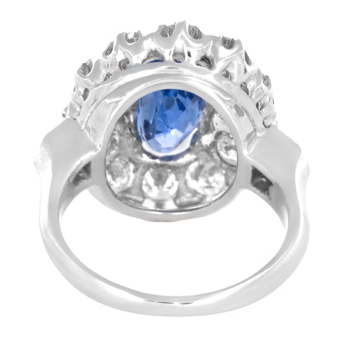 Bague 51 Pompadour - Bague en or gris saphir et diamants 58 Facettes 61100164