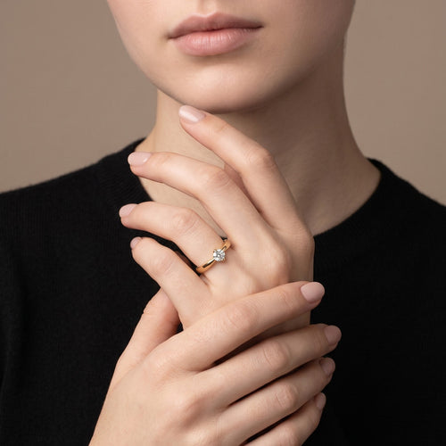 Bague 54 Solitaire - Bague en or jaune et diamant 58 Facettes 61000003