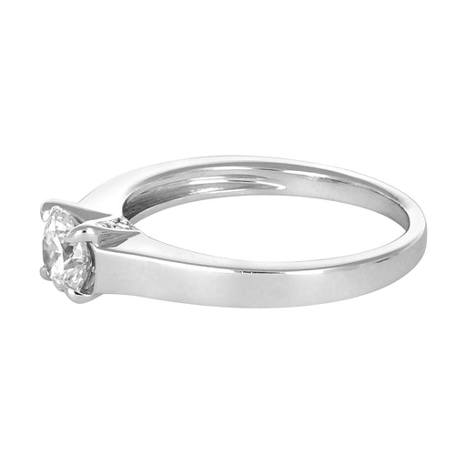 Bague 53 Solitaire - Bague en or blanc et diamants 58 Facettes 61000368