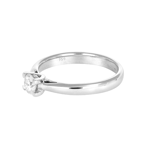 Bague 49 Solitaire - Bague en or gris et diamants 58 Facettes 61000263