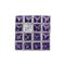 Square Ring in White Gold, Amethyst and Diamonds 