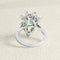Bague 52 Bague en or gris 18 carats avec émeraude de Colombie et diamants 58 Facettes 61300065