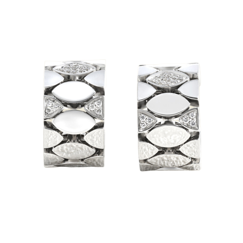 White Gold and Diamond Earrings 