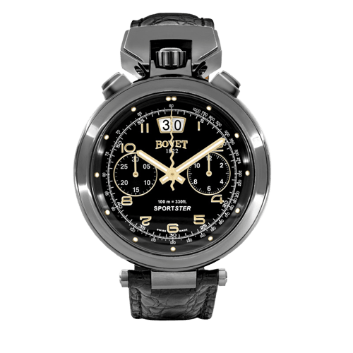 Montre Bovet Sportster - Montre automatique chronographe en acier 58 Facettes 68801464