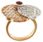 Bague 53 Alain Roure - Bague bicolore en or rose et blanc, rubis et diamants 58 Facettes OC-61E00496