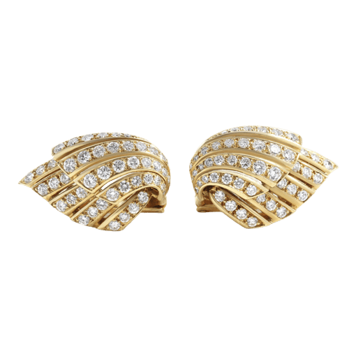 Boucles d'oreilles Boucles d'oreilles en or jaune et diamants 58 Facettes 66300053