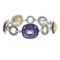 Pulseira em ouro branco, diamante, ametista e citrino