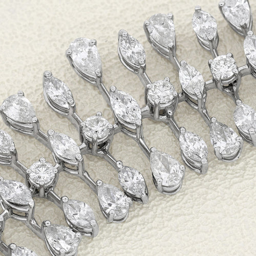 Bracelet Bracelet rivière en or gris et diamants 58 Facettes 62100095