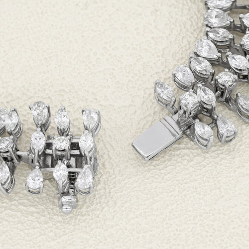 Bracelet Bracelet rivière en or gris et diamants 58 Facettes 62100095