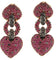 Boucles d'oreilles Boucles d'oreilles Cœur en or jaune, rubis et diamants noirs 58 Facettes 66000095