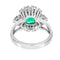 Bague 54 Bague - Émeraude de Colombie et diamants en or gris 58 Facettes 61300039