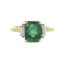 Bague 51 Bague en or jaune avec émeraude et diamants 58 Facettes 61300066