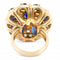 Bague 57 Bague florale en or jaune, saphirs bleus et jaunes, diamants 58 Facettes 61100121