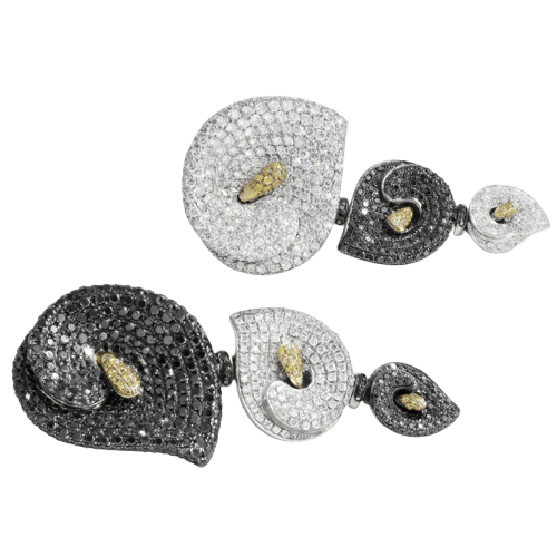 Boucles d'oreilles Boucles d'oreilles en or blanc et diamants 58 Facettes 66000159