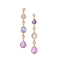 Safir- og diamantøreringe i rosa guld