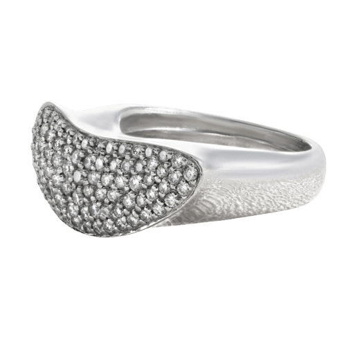 Bague 54 Bague en or gris et diamants 58 Facettes 61E00276