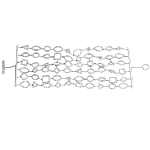 Bracelet Bracelet tennis rivière en or blanc et diamants 58 Facettes 62100083